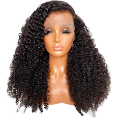 Hair Products West Kiss Curly Lace Front Wigs 12" Natural Black