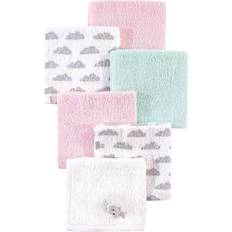 Luvable Friends Baby Girl Super Soft Cotton Washcloths Elephant Spray One Size