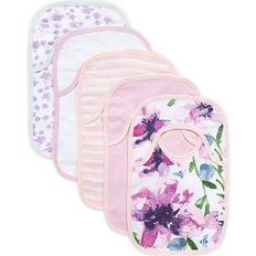 Burt's Bees Baby Drool Bibs Burt's Bees Baby 5-Pack Watercolor Daylily Organic Cotton Bibs In Lilac Lilac 5 Pack