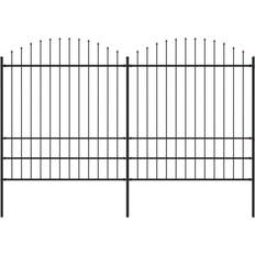 vidaXL Garden Fence with Spear Top Steel 1.75-2x3.4