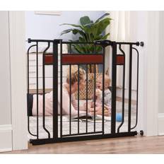 Child Safety Regalo Home Accents Walk-Through Gate In Black Black 30"