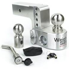Plastic Vehicle Accessories Weigh Safe Keyed-Alike Drop Hitch 4' Drop for a 2.5' Receiver Brushed Aluminum