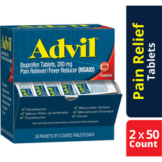 Ibuprofen Medicines Advil Ibuprofen Packets, 2 Packet, Box Of 50 Tablet