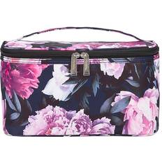 Modella Cases & Covers Modella Cosmetic Accessory Train Case In Midnight Blue & Pink Floral