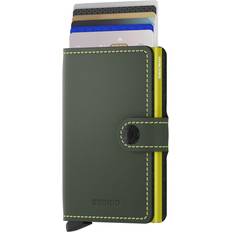 Secrid leather anti-theft wallet with RFID protection, Army green.