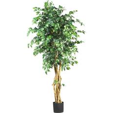 Green Interior Details Nearly Natural Silk Ficus Artificial Plant