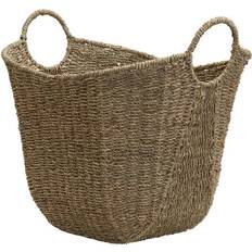 Household Essentials Natural Wicker Storage Basket with Handles Large Rope