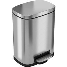 Halo Cleaning Equipment & Cleaning Agents Halo Premium Silvertone Step Trash Can