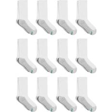 Hanes Boys' Cushioned Crew Socks 12-Pack - White