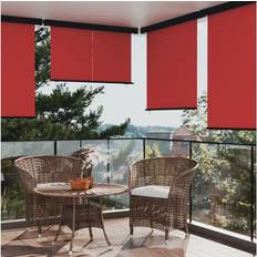 vidaXL red, 170 Balcony Side Awning Garden Screen