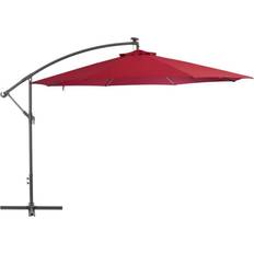 vidaXL Cantilever Umbrella with Aluminum Pole 137.8" Bordeaux