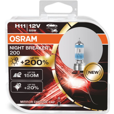 Lyskilder Osram Night Breaker 200 Halogen Lamps 12V 55W H11