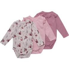 Hust & Claire L/S Body 3-pack - Dusty Rose