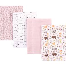 Hudson Baby Unisex Baby Cotton Flannel Burp Cloths, Girl Pinecone, One Size
