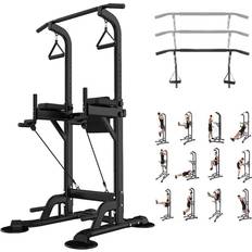 Strength Training Machines Leasbar Pull Up & Dip Bar Workout Tower Adjustable Equipment