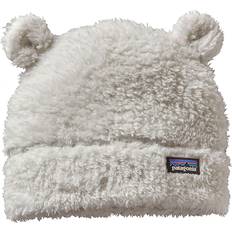 6-9M Mützen Patagonia Baby Furry Friends Fleece Hat - Birch White