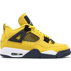 Men - Nike Air Jordan 4 Shoes Nike Air Jordan 4 Retro LS M - Tour Yellow/Dark Blue/Grey/White