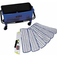 Cleaning Equipment Rubbermaid Commercial Microfiber Floor Finishing System, 3 Gal, Blue/black/white RCPQ050