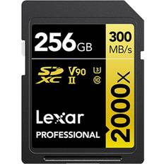 256 GB - SDXC Minnekort LEXAR Professional SDXC Class 10 UHS-II U3 V90 300/260MB/s 256GB