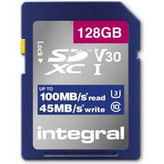 Integral High Speed SDXC Class 10 UHS-I U3 V30 100/45MB/s 128GB