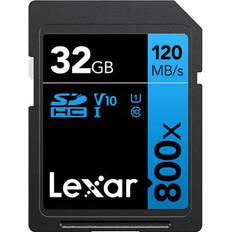 LEXAR 32 GB Minnekort & minnepenner LEXAR Professional SDHC Class 10 UHS-I U1 V10 120/45MB/s 32GB (800x)