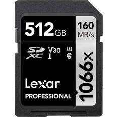 LEXAR Memory Cards & USB Flash Drives LEXAR SILVER Series Professional 1066x 512GB SDXC UHS-I Memory Card