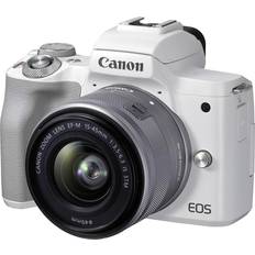Canon m50 mark 2 Digital Cameras Canon EOS M50 Mark II Mirrorless Camera with 15-45mm Lens (White) 4729C004