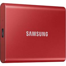 Samsung t7 Samsung 2TB T7 Portable SSD (Red) MU-PC2T0R/AM