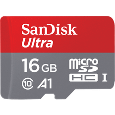 Western Digital Memory Cards Western Digital SanDisk UltraÂ MicroSDHCâ¢ UHS-I Card with Adapter 16GB SDSQUNC-016G-AN6MA