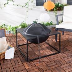 Safavieh Fire Pits & Fire Baskets Safavieh Outdoor Collection Leros Square Fire Pit