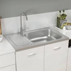 vidaXL Kitchen Sink with Drainer