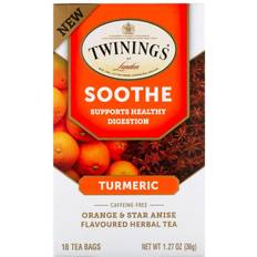Twinings Tea Twinings of London Herbal Tea Soothe Turmeric Orange Star Anise 18 Tea