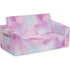Sofa Beds Delta Children Cozee Flip-Out 2-in-1 Convertible Sofa to Lounger Tie Dye