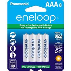 Batteries & Chargers Panasonic BK-4MCCA8BA eneloop Rechargeable Batteries (AAA; 8 pk)