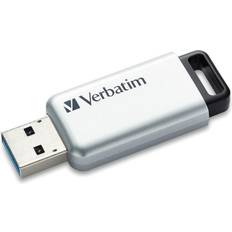 Memory Cards & USB Flash Drives Verbatim Store 'n' Go Secure Pro Usb Flash Drive With Aes 256 Encryption, 128 Gb, Silver VER70057 Silver