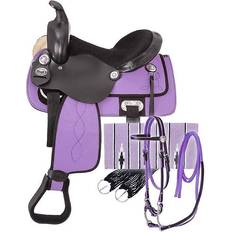 Horse Saddles Eclipse Tough-1 Trail Saddle5 Piece Package - Purple