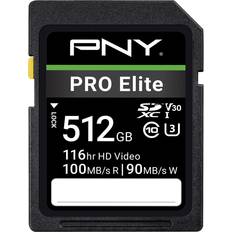 Memory Cards PNY 512GB PRO Elite Class 10 U3 V30 SDXC Flash Memory Card