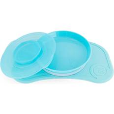 Vaskemaskinvennlig Spisebrikker Twistshake Click-Mat Mini Plate Pastel Blue