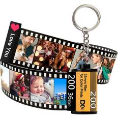 Analogue Camera Accessories Personalized Custom Film Roll Keychain