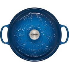 Shallow Casseroles Le Creuset Marseille Signature Olive Branch Cast Iron with lid 0.87 gal