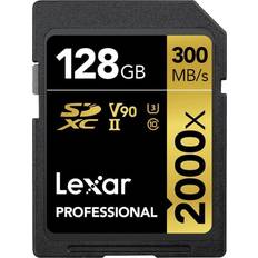 LEXAR Memory Cards & USB Flash Drives LEXAR Professional SDXC Class 10 UHS-II V90 U3 300MB/s 128GB (2000x)