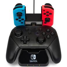 Gaming Accessories PowerA Controller Charging Base for Switch Joy-Con + Wireless - Black