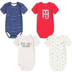 Tommy Hilfiger Bodysuits Children's Clothing Tommy Hilfiger Baby's Bodysuit Set 4-pack - Blue/Scarlet/Vanilla