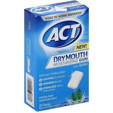 Saliva Stimulation Products ACT 20-Count Dry Mouth Moisturizing Gum Soothing Mint