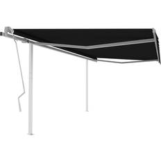vidaXL Manual Retractable Awning with Posts 450x350cm
