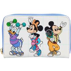 Wallets & Key Holders Loungefly Mousercise Zip Around Disney Wallet - Blue/Pink/White - One-Size