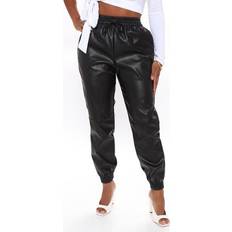 Fashion Nova Everybody Looking Faux Leather Joggers