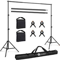 Light & Background Stands hpusn photo video studio 10ft. adjustable backdrop stand for wedding party stage decoration, background support system kit for photography studio
