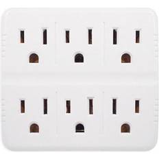 Go Green Power Power Wall Tap 6 Outlet White 3/Pack GG-16000TW-3