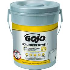 Brushes Gojo Scrubbing Towels, Hand Cleaning, Silver/Yellow,10.5x12.25, 72/Canister,6/Carton